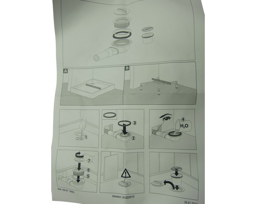 Installationsanleitung für einen Duschablauf