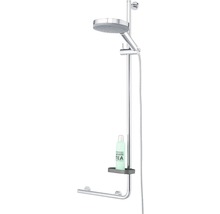Duschsäule mit Kopfbrause und Ablage für Duschutensilien