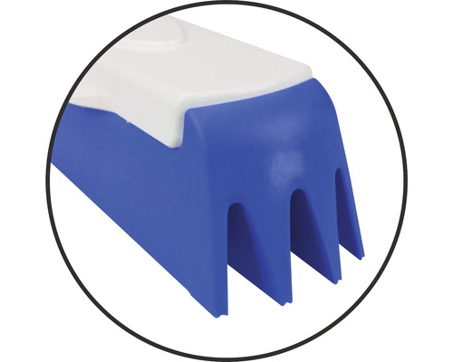 Detailansicht einer blauen und weißen Fugenkratzerspitze