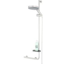 Duschsäule mit Kopfbrause, Handbrause und Ablage