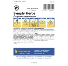 Symply Herbs Oregano-Samenpackung mit Informationen zu Aussaat, Keimung, Kultivierung, Abstand und Erntezeit