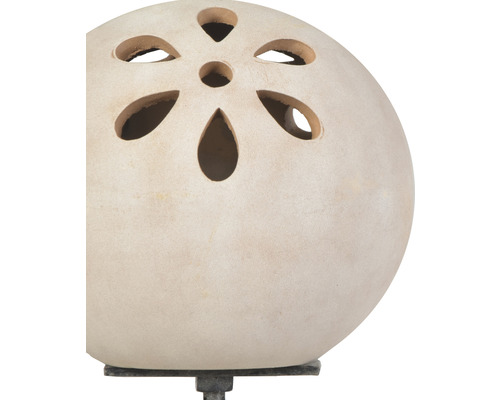 Dekoratives Windlicht aus Keramik mit floralem Muster