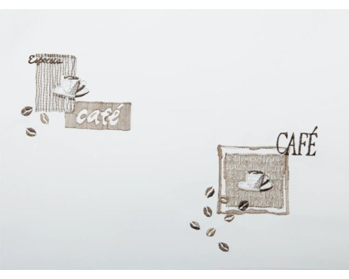 Dekostoff mit Kaffeemotiven
