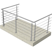 Edelstahlgeländer mit Stahlseilen für den Außenbereich