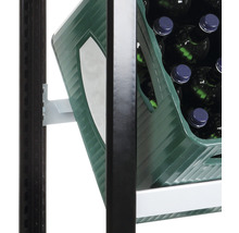 Flaschenkastenständer Getränkekisten-Grundregal Schulte, 1800x750x300 mm, schwarz-silber-thumb-1