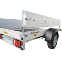 Humbaur Anhänger mit geöffneter Rückwand