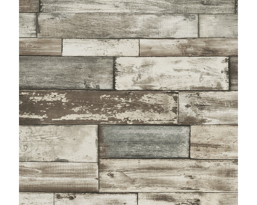 Tapete mit Holzplankenoptik