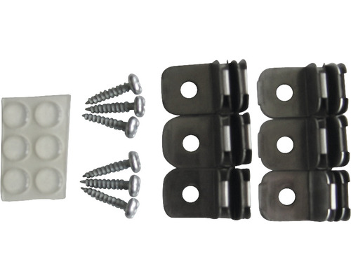 Rohrbefestigungsset mit Schrauben und Puffern