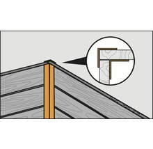 Illustration einer Dachkonstruktion mit Eckschutz