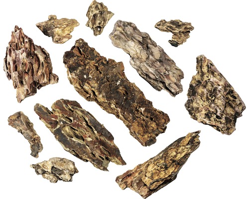 Verschieden geformte Drachensteine für die Aquariengestaltung