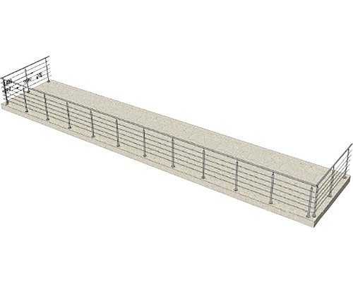 Illustration einer langen, schmalen Brücke mit Geländer