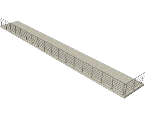 Gehwegbrücke mit Geländer aus Metall