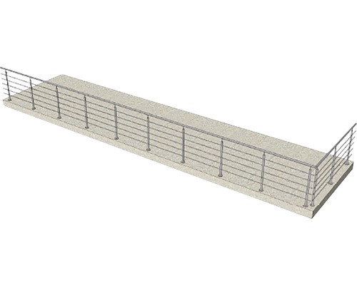 Ansicht eines Geländers mit Metallstreben