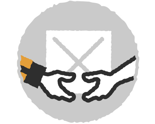 Symbol für Stimmabgabe oder Wahlbeteiligung