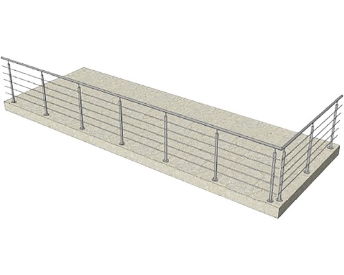 Geländer mit Edelstahlseilen auf einer Terrasse