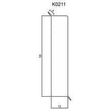 Schaumleiste K0211 PVC mit Dichtlippe weiß 12x58x2500 mm-thumb-1