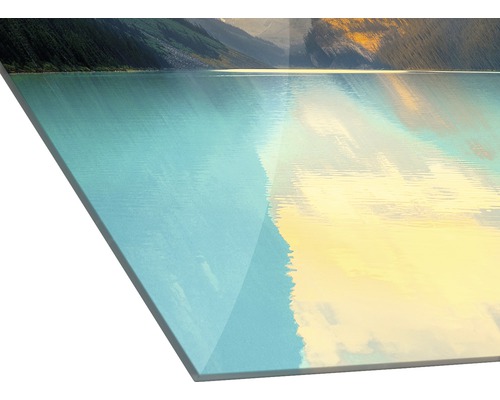 Acrylglasbild mit Bergseelandschaft
