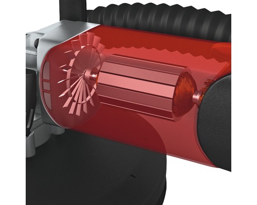 Innenansicht eines Hobels mit Motor und Turbine