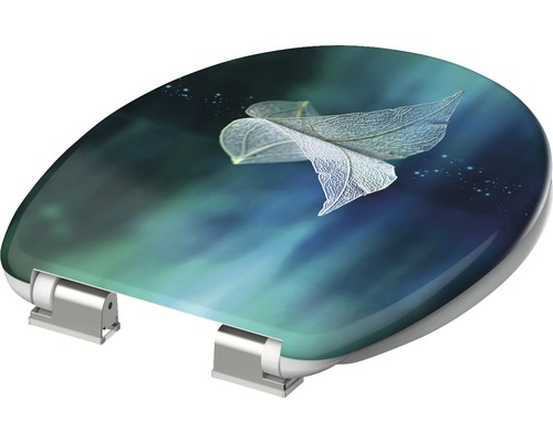 Toilettendeckel mit Blätterdesign