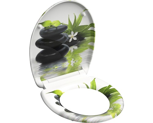 Toilettendeckel mit Steinmotiv