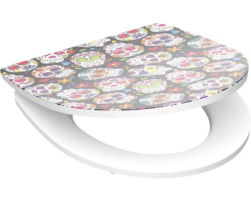 Toilettensitz mit Totenkopfmuster