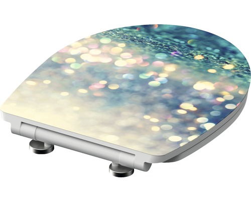 WC-Sitz mit Glitzerdesign