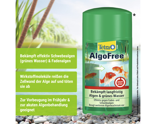Tetra AlgoFree Algenbekämpfungsmittel zur Beseitigung von Algen und zur Vorbeugung im Gartenteich