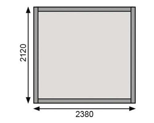 Quadratische Illustration mit Maßangaben 2120 und 2380