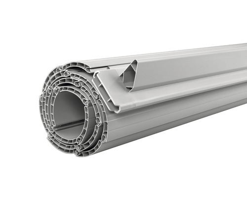 Rollladenprofil aus Kunststoff, aufgerollt