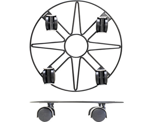 Pflanzenroller aus Metall mit Rollen