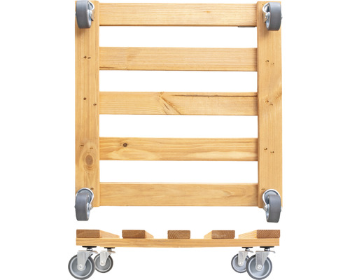 Holz Pflanzenroller mit Rollen