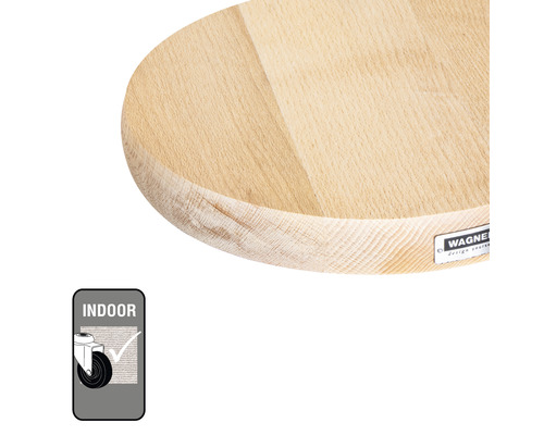 Holzplatte mit Indoor-Eignungssiegel