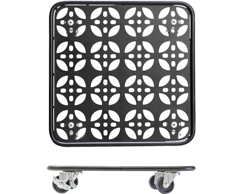 Pflanzenroller aus Metall mit Rollen