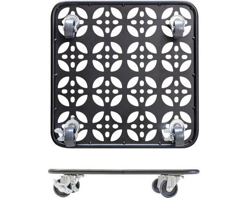 Pflanzenroller aus Metall mit Rollen