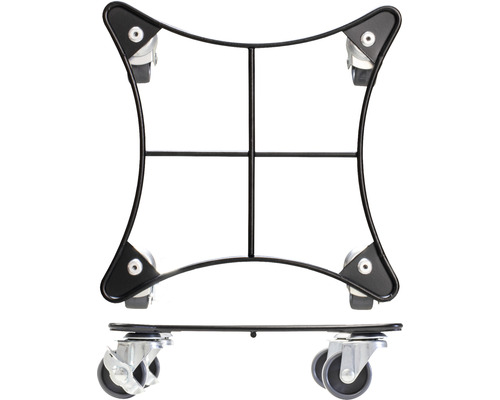 Pflanzenroller aus Metall mit vier Rollen