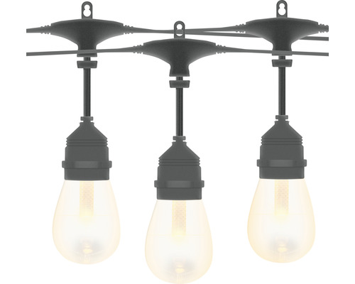 Lichterkette mit hängenden Glühbirnen
