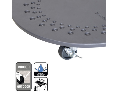 Rolluntersetzer mit Bremse, geeignet für den Innen- und Außenbereich, wasserbeständig