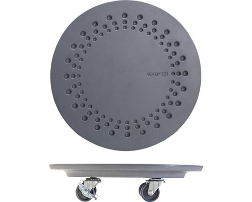 Runder Rolluntersetzer mit Rollen und Noppenmuster