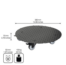 Pflanzenroller WagnerSystem Ø 38 cm H 7,5 cm Metall schwarz