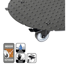 Pflanzenroller WagnerSystem Ø 38 cm H 7,5 cm Metall schwarz