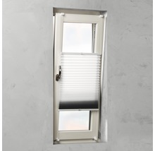 Fenster mit Faltstore zur Fensterdekoration und zum Sichtschutz