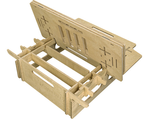 Unmontierter BUILDIFY Hocker aus Holz