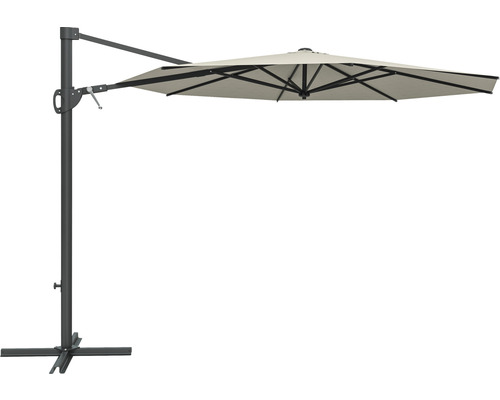 Freiarm-Sonnenschirm mit rechteckigem Schirm und Standfuß