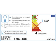 Energielabel mit Informationen zur LED Lampe