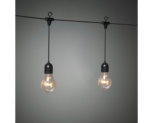 Lichterkette mit Glühbirnen für den Außenbereich