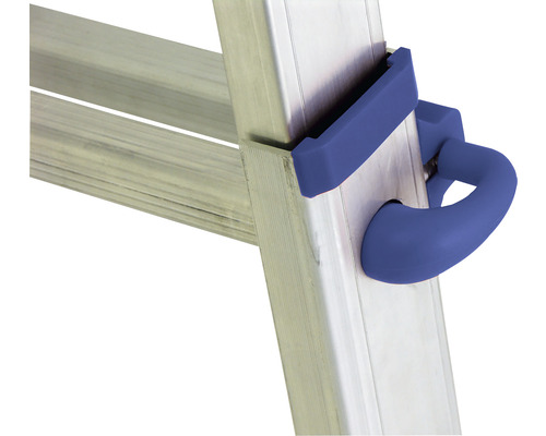 Detail einer Aluminiumleiter mit Griff