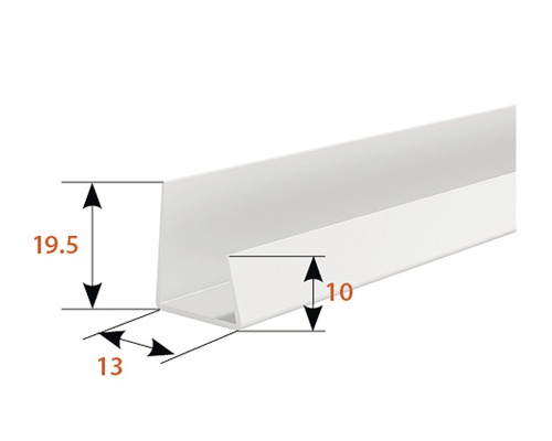 Kunststoff U-Profil mit Maßangaben