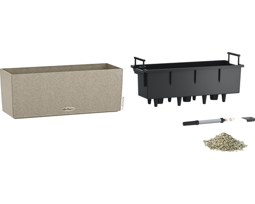Lechuza Pflanzkasten mit Einsatz, Wasserstandsanzeiger und Drainage