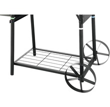 Smoker Tepro Biloxi schwarz mit 58x40 cm Grillfläche, Deckelthermometer, Warmhalterost, Grillrost und Ablage
