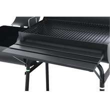 Smoker Tepro Biloxi schwarz mit 58x40 cm Grillfläche, Deckelthermometer, Warmhalterost, Grillrost und Ablage